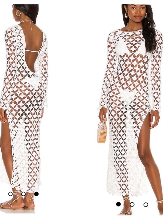Tularosa Other - NWT Tularosa Arella Crochet Maxi Cover Up M White